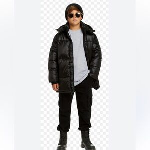SPACEONE X ANDY & EVAN® | GALACTIC PUFFER JACKET | DEEP SPACE BLACK Size 14/16